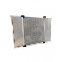 ZANZARIERA PANNELLO 50X70 CM ESTENSIBILE ARGENTO CON TELAIO 