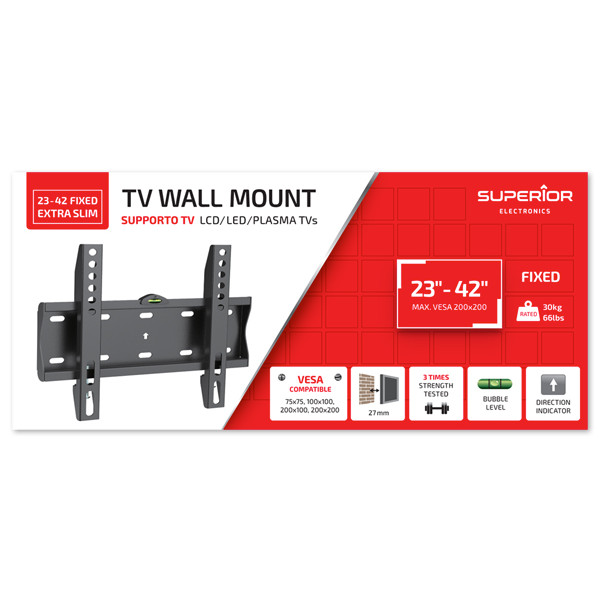 Supporto Tv Super 23-42 pollici  Extraslim Superior 
