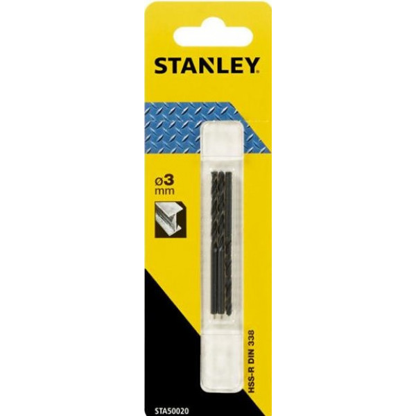 Stanley 3 punte hss per metallo 3 mm