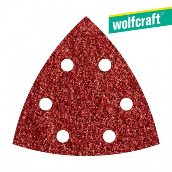 Wolfcraft carta abrasiva a delta fgrana 80  90 mm  confezione da 5 pz 