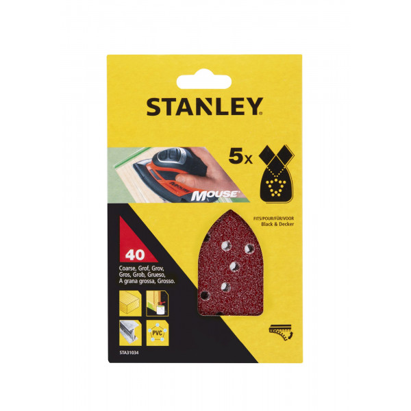 Stanley fogli Mouse velcro grana 40  forma  delta 135X195 mm