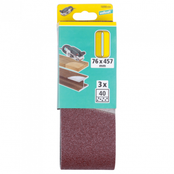 Nastro abrasivo Wolfcraft grana 120 76 x 457 mm  confezione da 6 pz 
