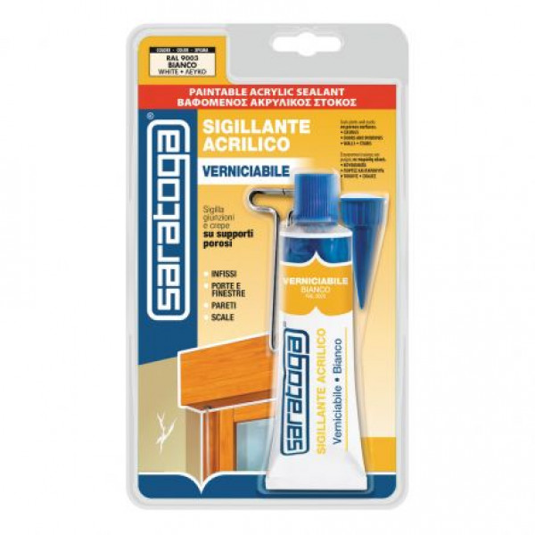 Silicone Acrilico Verniciabile Bianco - Blister 450 gr