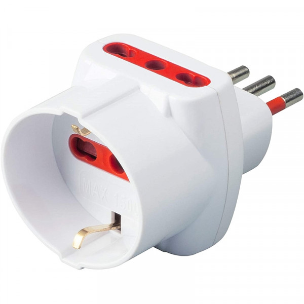 ADATTATORI EMILIA CON LIMITATOR E BIPASSO 2P+T CON SCHUKO 
