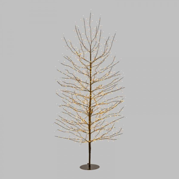 Albero Natale 2 m TIGLIO Con 1120 Microled Marrone Lotti 