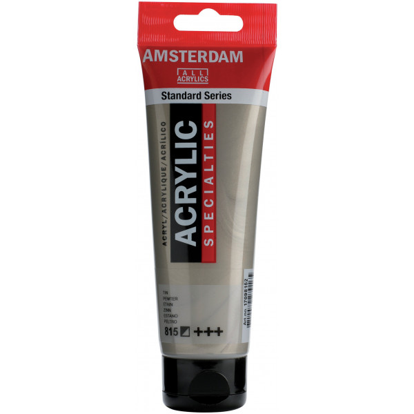 AMSTERDAM ACRYLIC FLACONE DA 120ML PEWTER