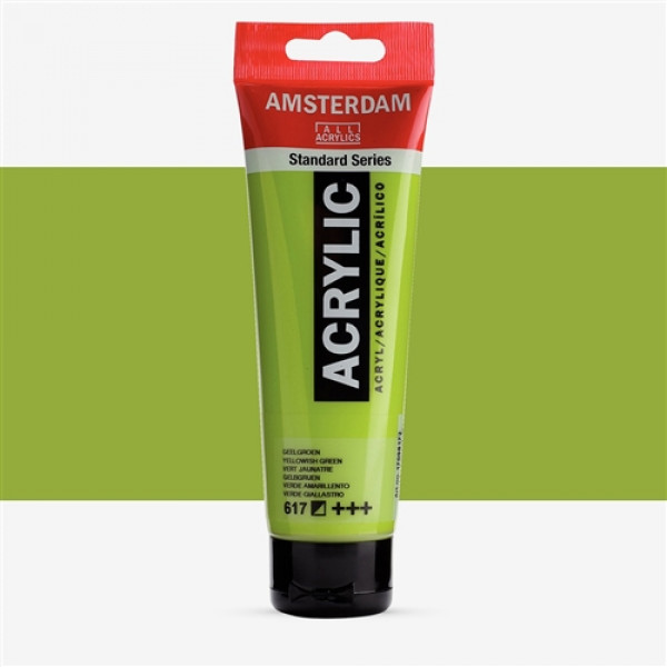 Colori Acrilici Talens Amsterdam Verde Giallastro  flacone da 120 ml 