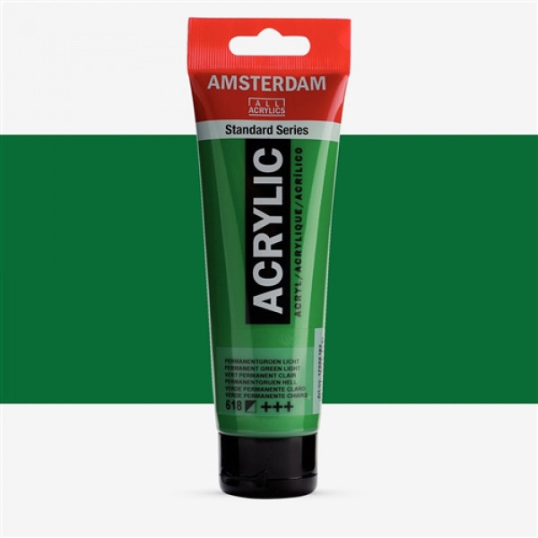 Acrilico Amsterdam - Verde Permanente - Tubo 120 ml