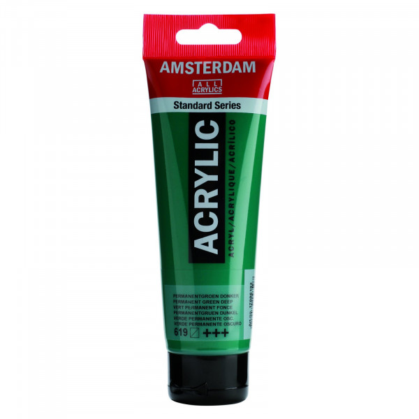 Acrilico Amsterdam - Verde Permanente - Tubo 120 ml