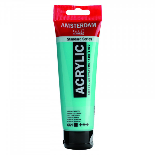 Amsterdam Acrylic 120 ml - Verde Turchese - Colore Brillante e Versatile per i Tuoi Progetti Artistici!