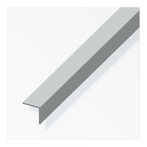 Angolare alluminio 10x10 effetto acciaio inox 1 metro