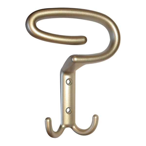 APPENDIABITO 2 GANCI  ZAMA /ALLUMINIO SATINATO  70X140 MM 