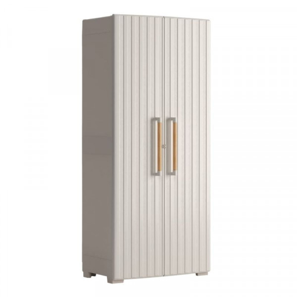 Keter Armadietto Portaoggetti con Ripiani Groove Beige e Sabbia 80x180x45cm