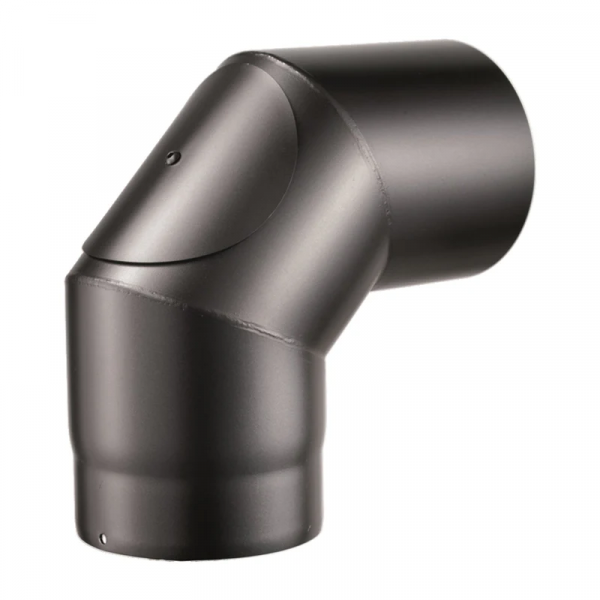 CURVA GOMITO A 90° PER STUFE D. 120 mm  NERO 
