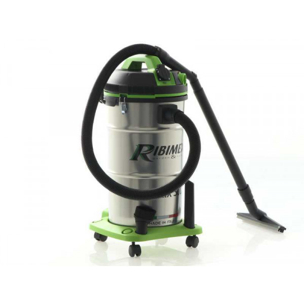 Aspirix 30 L con presa 1200 W in inox  - Aspira solidi e liquidi