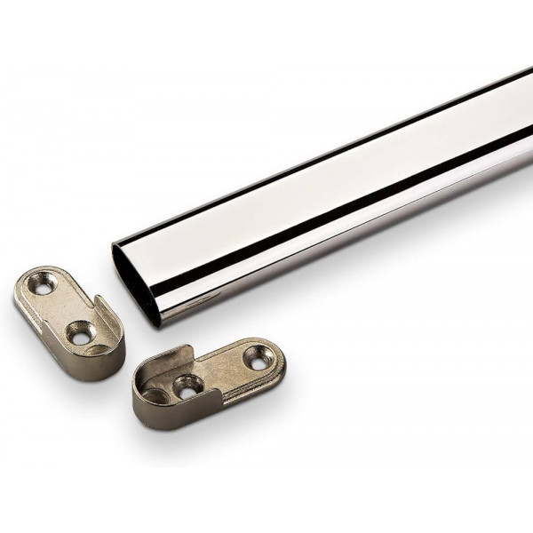  SUPPORTO PER ASTE OVALI DI ARMADIO 30X15 MM 120 CM 