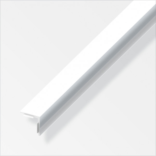 Alfer Angolare lati uguali autoadesivo  PVC bianco lucido 2.5mt 20x20 mm   