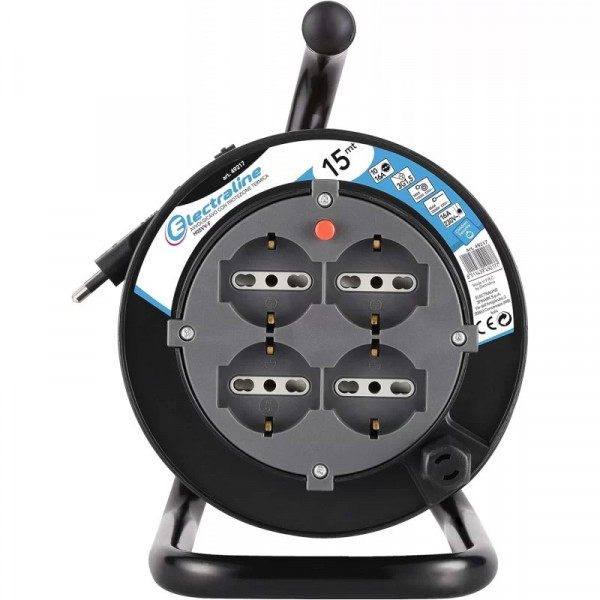 AVVOLGICAVO COMPACT 15MT 4 PRESE UNIVERSALI 