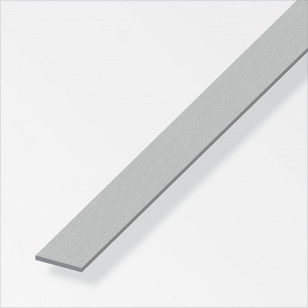 Barra Piatta Alluminio 30x2 Effetto Acciaio Inox 1 Metro
