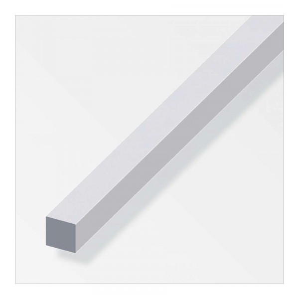 Barra Quadrata 10x10 Alluminio Argento 1 Metro