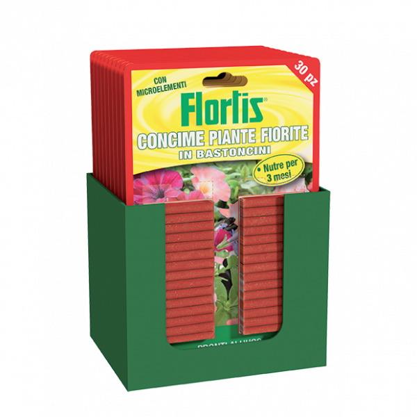Flortis Bastoncini Concimanti Per Piante Fiorite 40Gr confezione da 30 pz 
