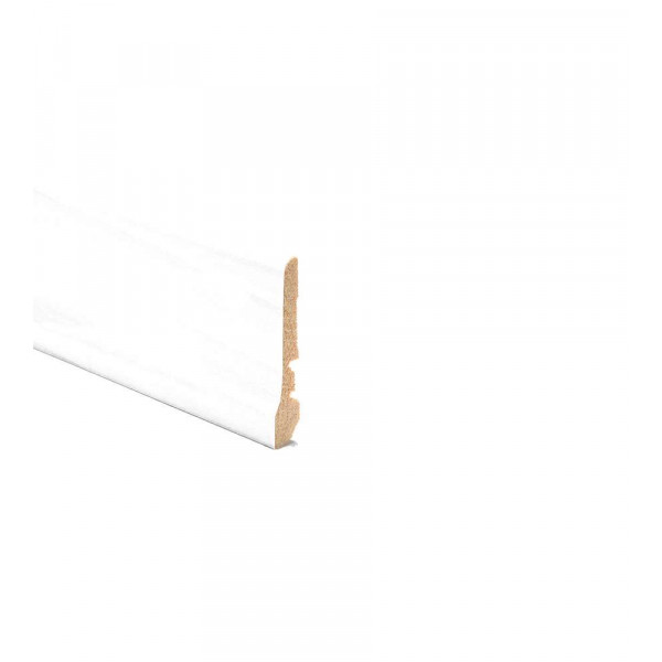 BATTISCOPA CON PIEDE BIANCO MM 70X14X2250