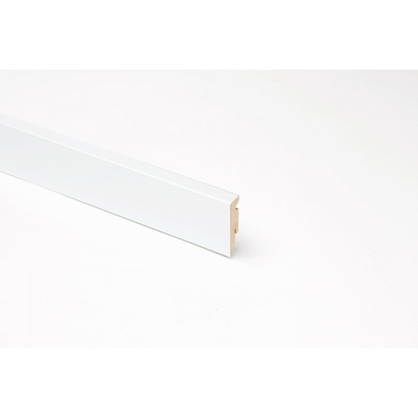 BATTISCOPA RETTANGOLARE MDF BIANCO MM. 58X15X2400