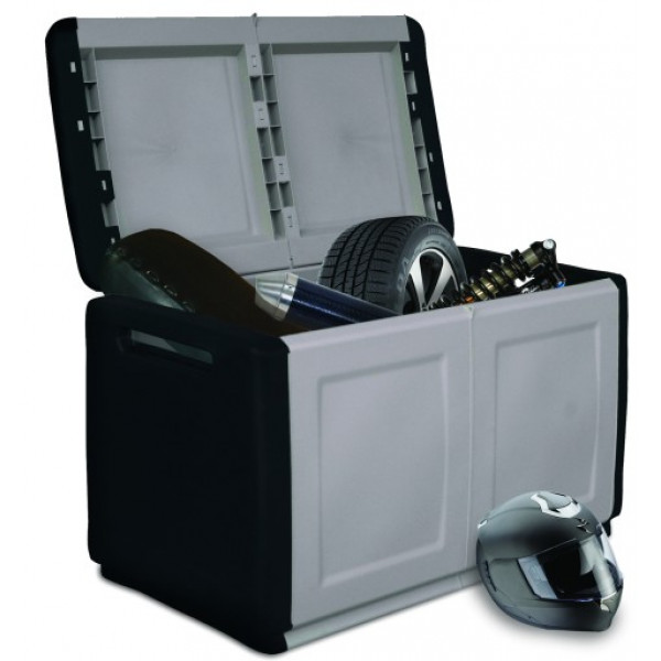 Baule Multiuso Grigio Scuro e Nero - 960x530x570 mm, 230 Litri
