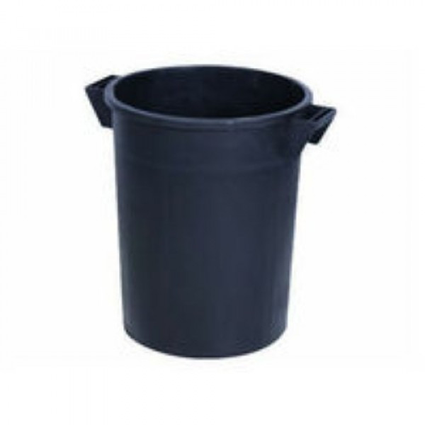 Bidone Nero Pattumiera con Coperchio Lt 100
