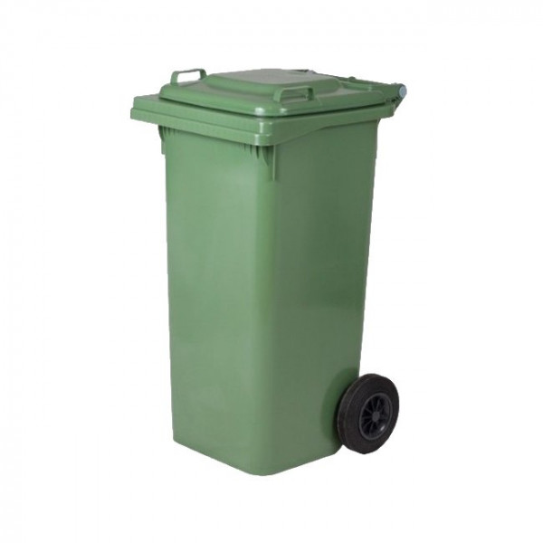 BIDONE QUADRO CON RUOTE  LT.120 VERDE