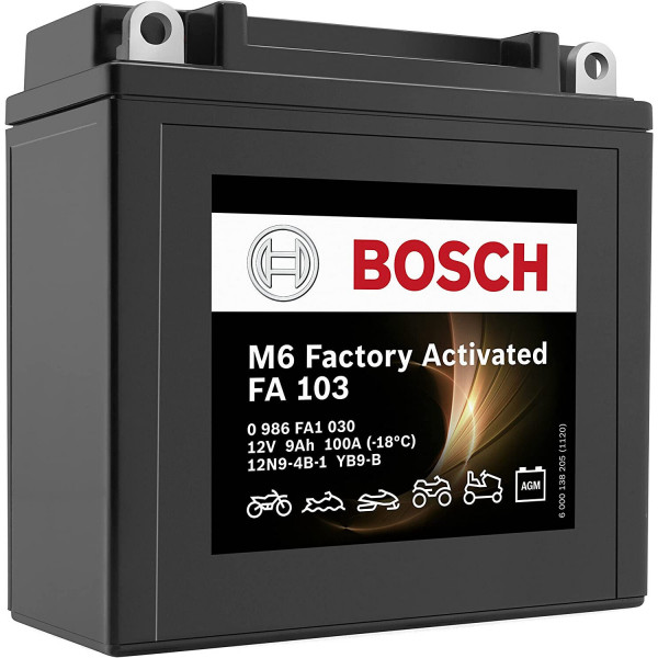 BOSCH BATTERIA MOTO FA 105 12AH DX