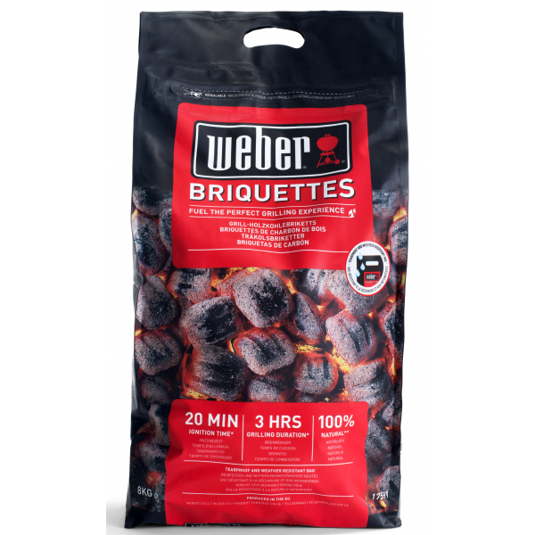Weber Bricchetti di Carbone in Sacco da 8 kg