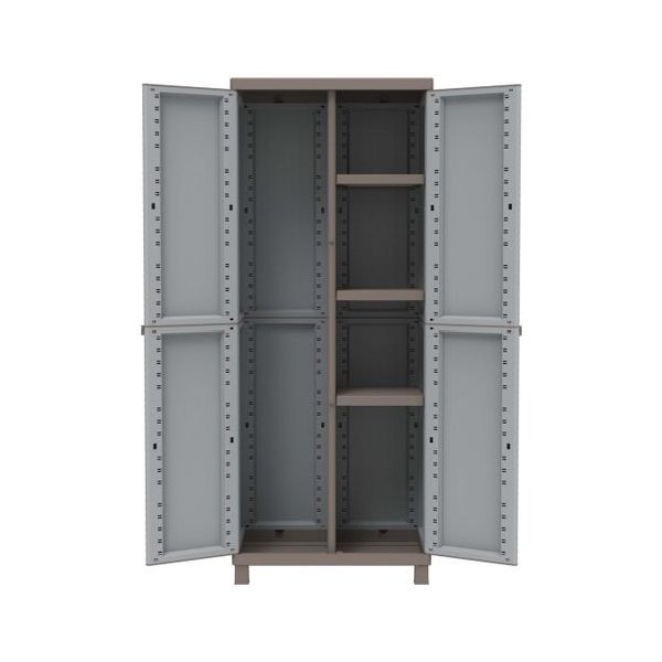 Armadio in rattan 2 ante 3 ripiani 68x39x170 cm - terry