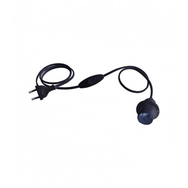  CABLAGGIO CON PORTALAMPADA E27 NERO ELECTRALINE 