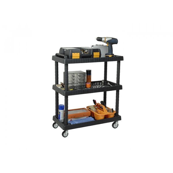 CARRELLO PORTAPEZZI IN RESINA 3 RIPIANI  75X37,5X92 CM 