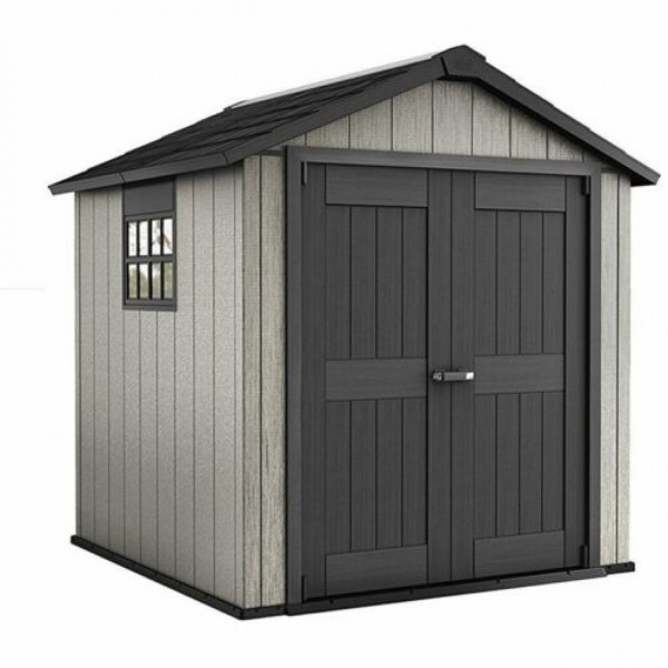 Casetta da giardino Oakland 757 grigia 229x223,5x242 cm Keter