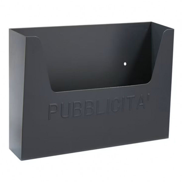 Cassetta per posta, porta pubblicità, in ferro battuto, 34x7x25 cm 