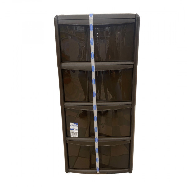 Tontarelli Cassettiera Bambu 4 Cassetti Alti Wenge