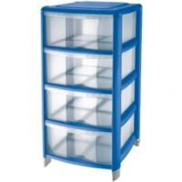 Cassettiera Bambù con 4 cassetti ocean trasparente Tontarelli
