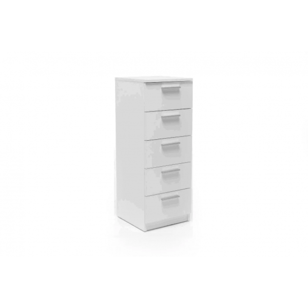 Cassettiera Chelsea S5C Bianca 41x43xH108 cm