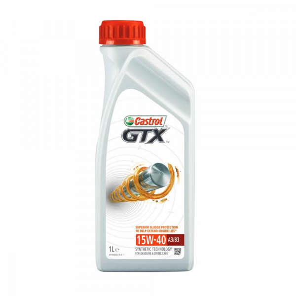 CASTROL GTX 15W40 A3/B3 - OLIO ADDITIVI CURA AUTO FLACONE DA 1 LT 