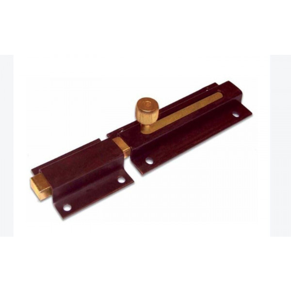 CATENNACIO A TRAVE 160MM CON CONTROPIASTRA IN FERRO BRONZATO