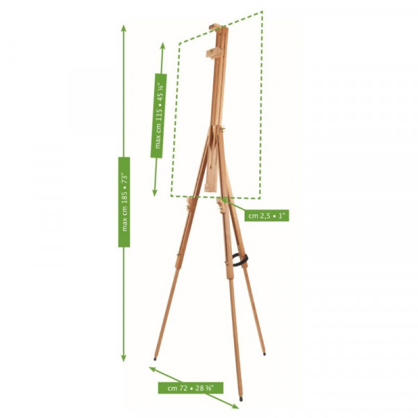 Cavalletto da campagna base Mabef M29-AL in faggio 115cm 
