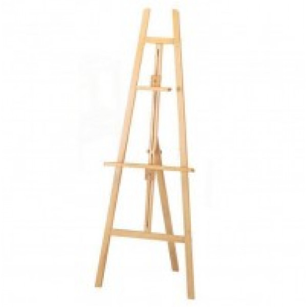 CAVALLETTO TREPPIEDE DA PITTORE IN LEGNO MASSELLO NATURALE h. 150 cm REGOLABILE