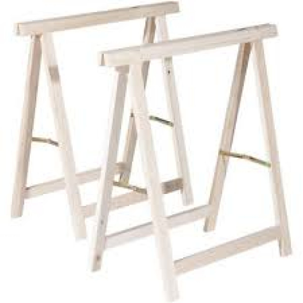 Verdelook coppia cavalletti pieghevoli in legno 75x75cm 