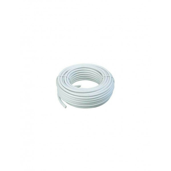 Cavo coassiale tv-sat d. 5mm, lunghezza 15m in matassa bianco