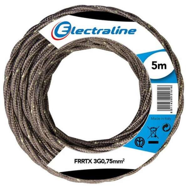Electraline  Cavo Tessile FRRTX Sezione 3g0.75 mm 5 mt 