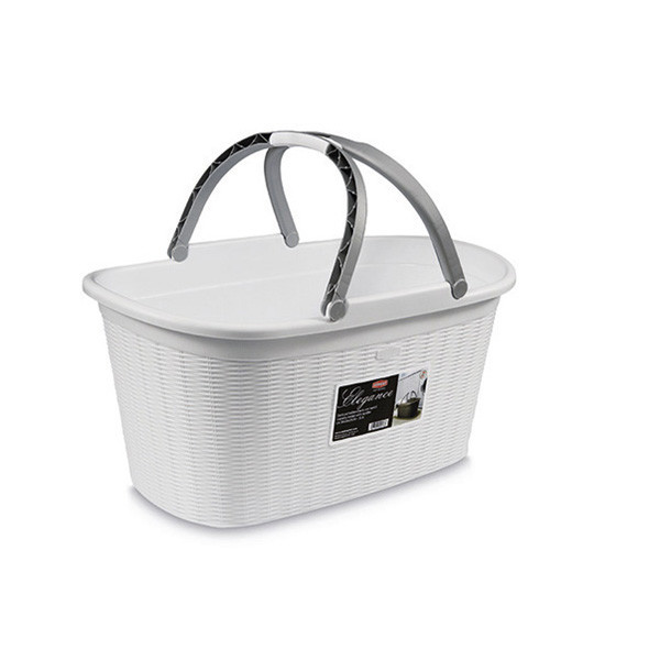 Cesta Ovale Elegance con Manici Stone Gray 35lt