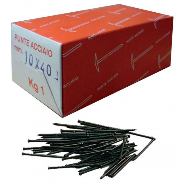 Chiodo in acciaio testa gruppino blu temperato1,2x25 mm confezione da 1kg