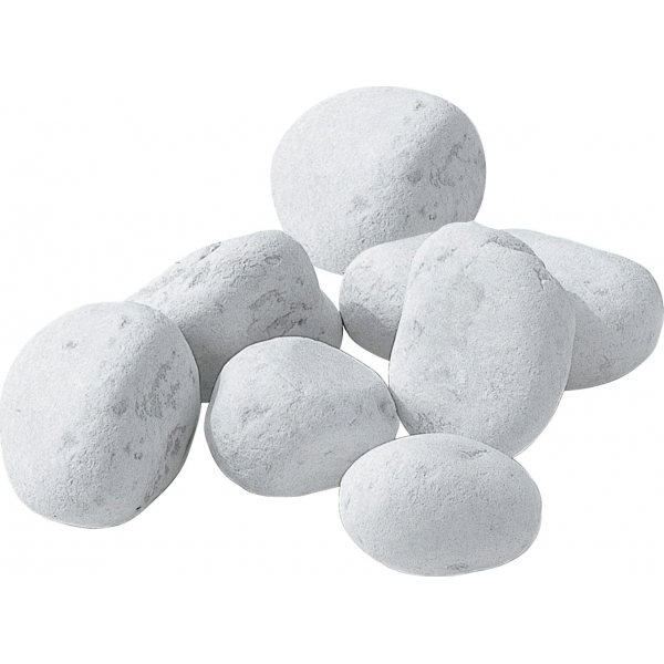 Ciottolo da esterno bianco carrara 15/25 mm, 20kg.